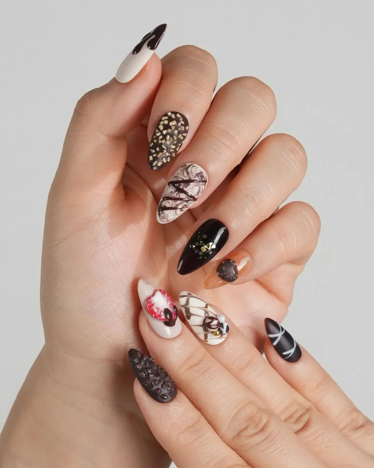 Chocolate Box Reusable Press On Nails