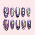 Opal Shell Almond Press-On Nails