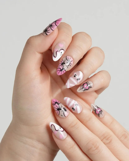 Boo Barbie Reusable Press On Nails