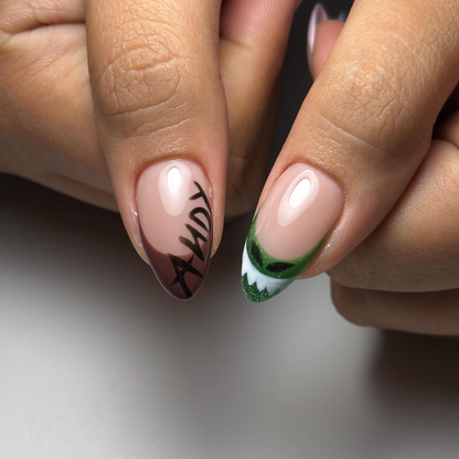 Cowgirl Western Press On Nails, Woody Buzz Alien Cow Print Nails, Cute Cartoon Nail Set