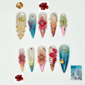 Spring Blossom Fantasy Press On Nails Colorful Floral Spring Nails Pastel Garden