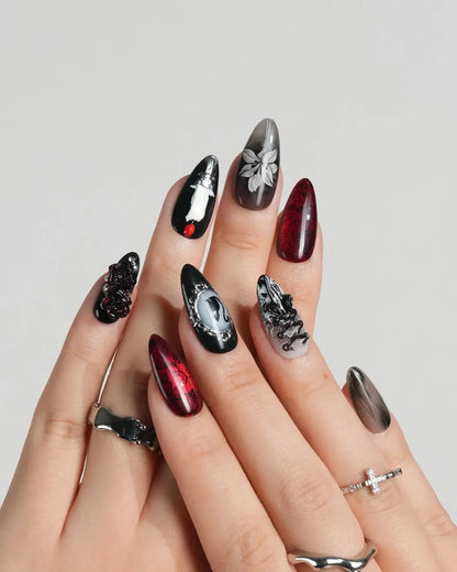 Dark Fairytale Reusable Press On Nails