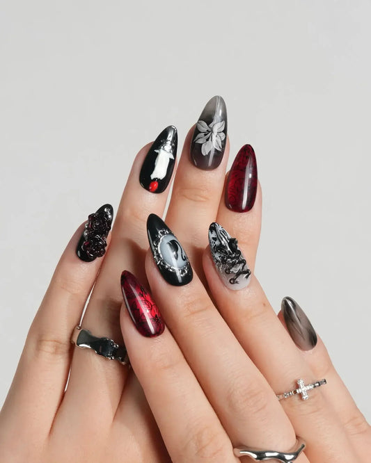 Dark Fairytale Reusable Press On Nails