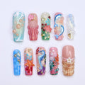 Atlanna Blue Handmade Reusable Press On Nails