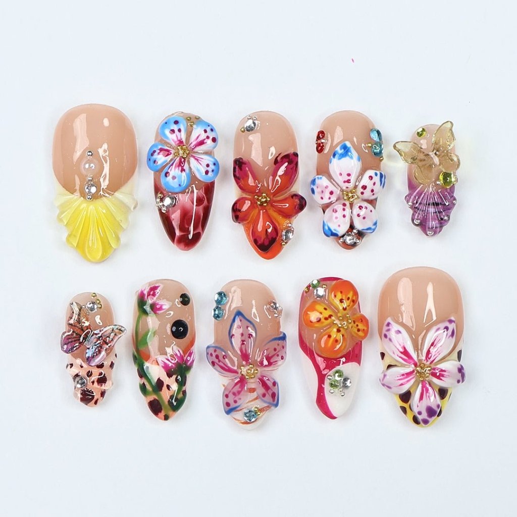 Beauty Queen Yellow Handmade Press On Nails