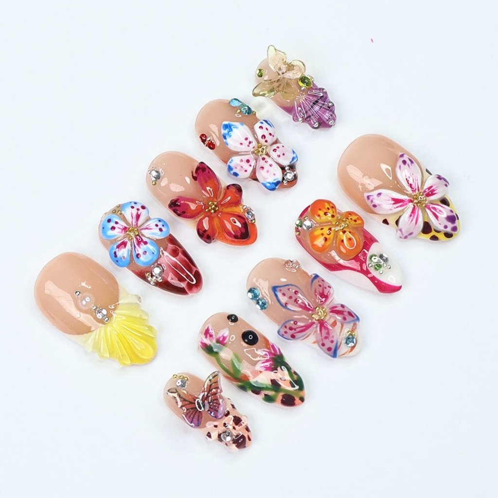 Beauty Queen Yellow Handmade Press On Nails
