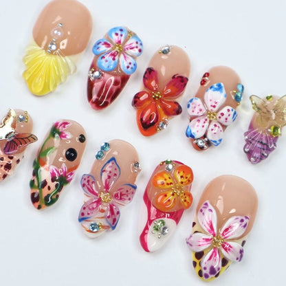 Beauty Queen Yellow Handmade Press On Nails