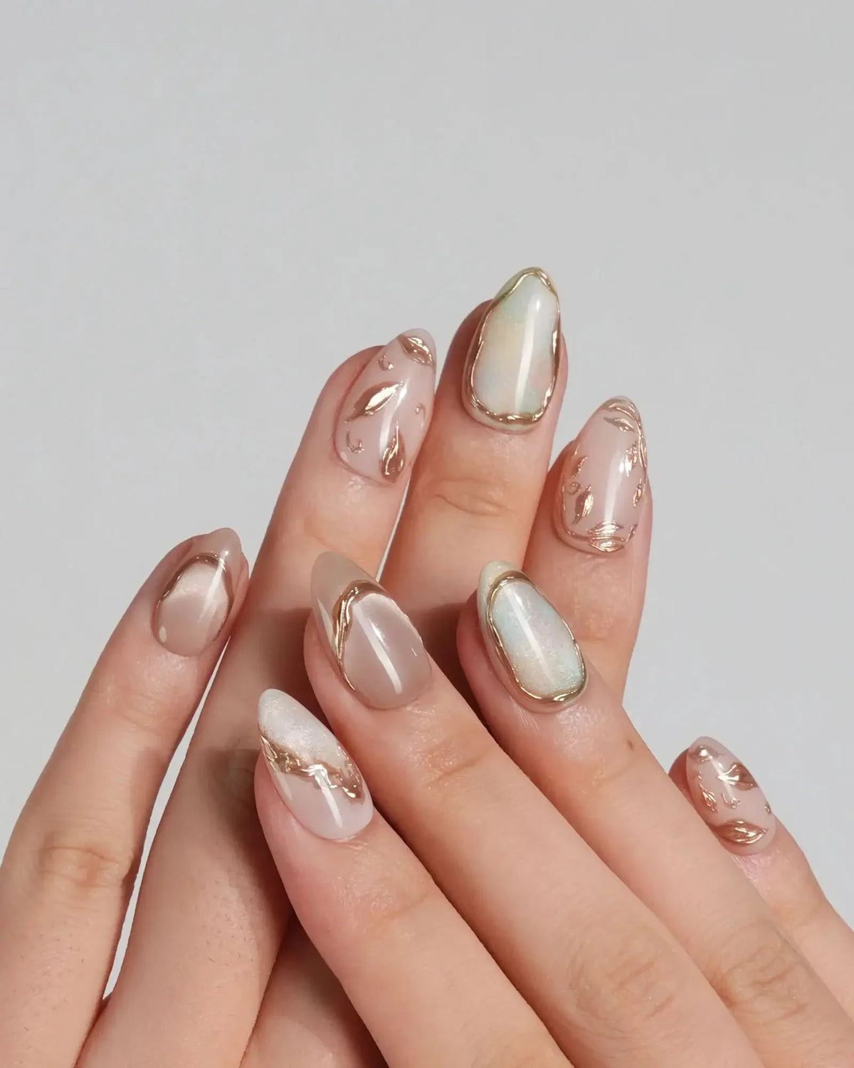 Earthy glow Reusable Press On Nails