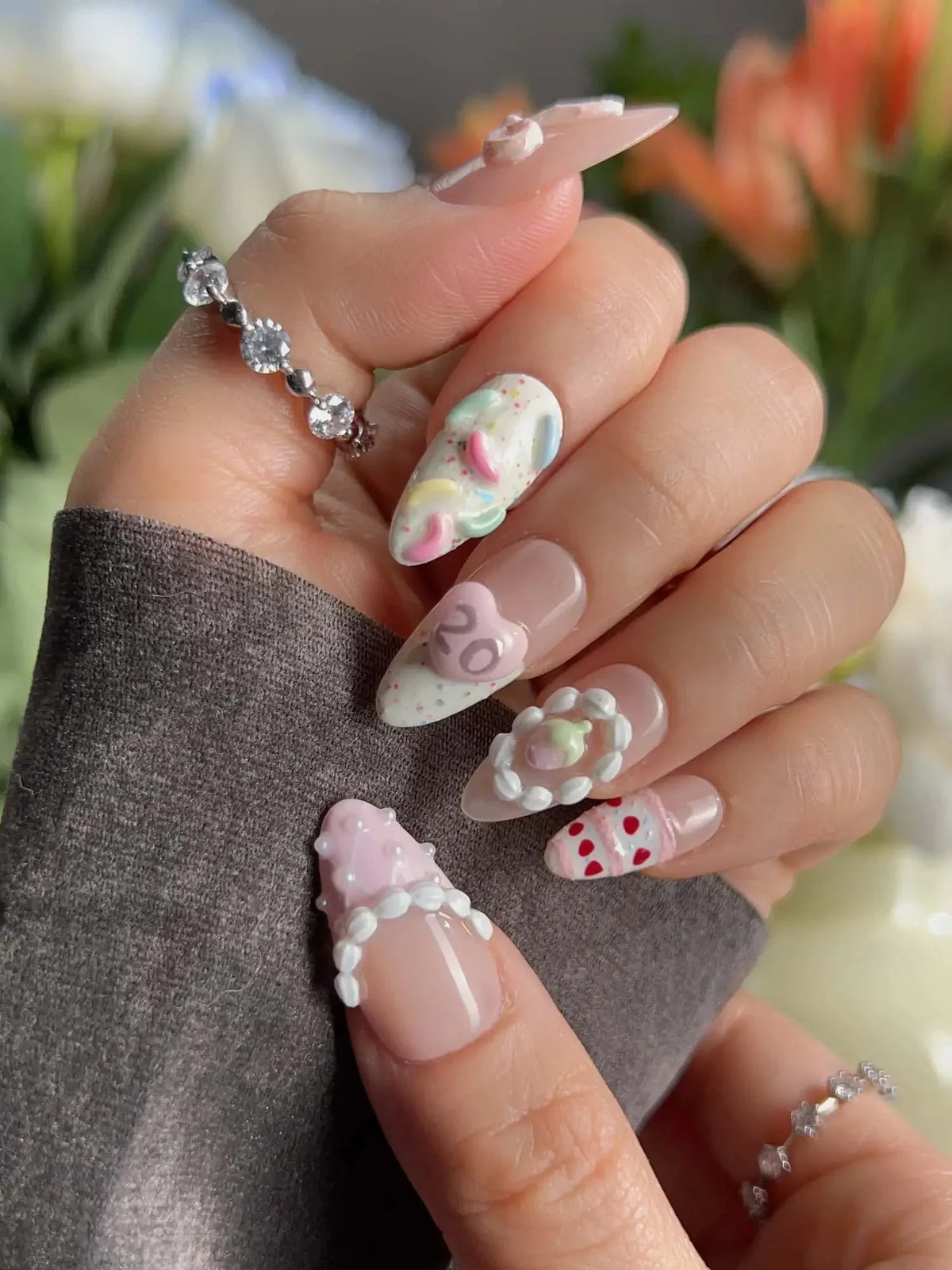 Birthday Party Reusable Press On Nails