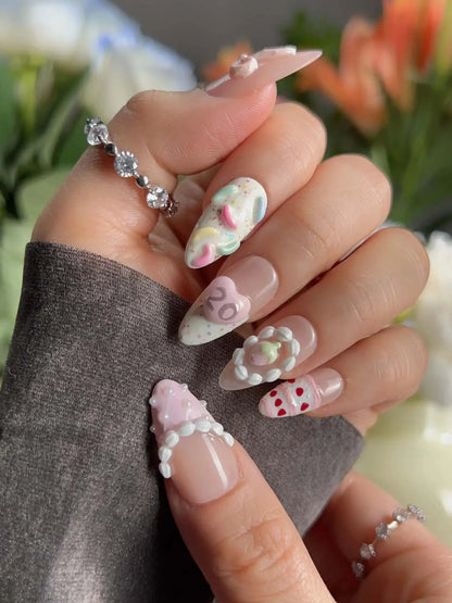 Birthday Party Reusable Press On Nails