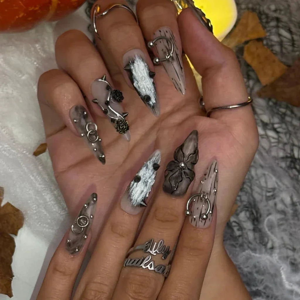 Black Widow Gothic Handmade Press On Nails