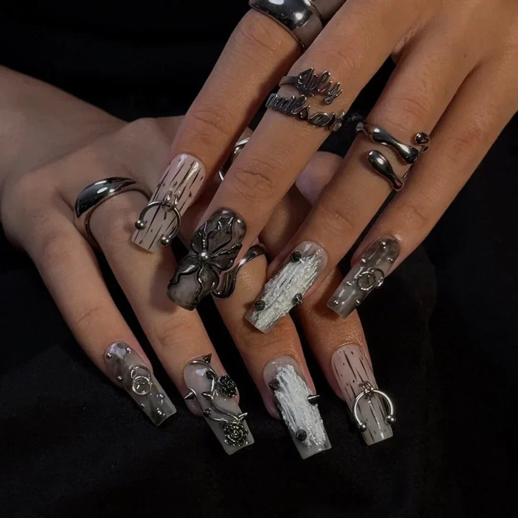 Black Widow Gothic Handmade Press On Nails