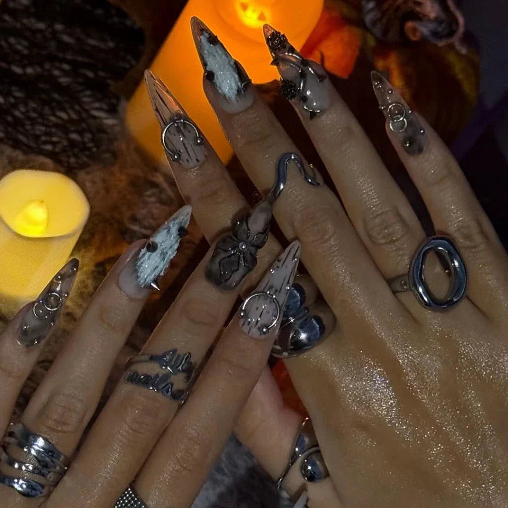Black Widow Gothic Handmade Press On Nails