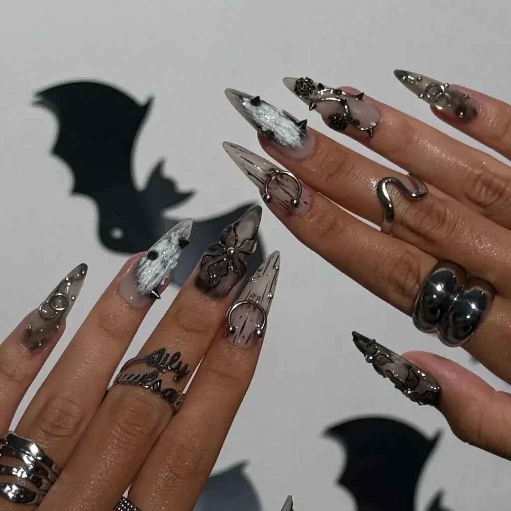 Black Widow Gothic Handmade Press On Nails