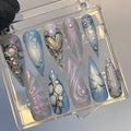 Blue Mermaid Handmade Reusable Press On Nails