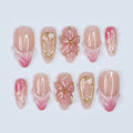 Blush Bloom Pink Floral Press On Nails