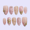 Blushing Satin Pink Handmade Press On Nails