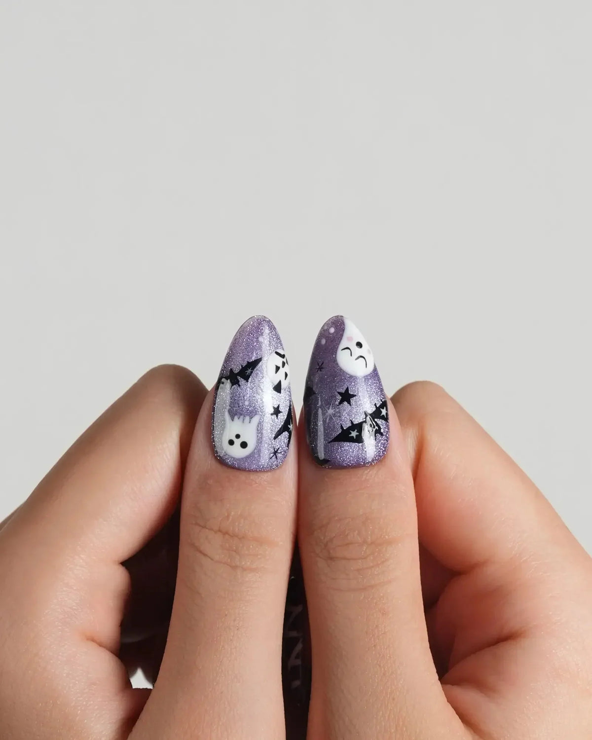Boo Flicks Purple Reusable Press On Nails