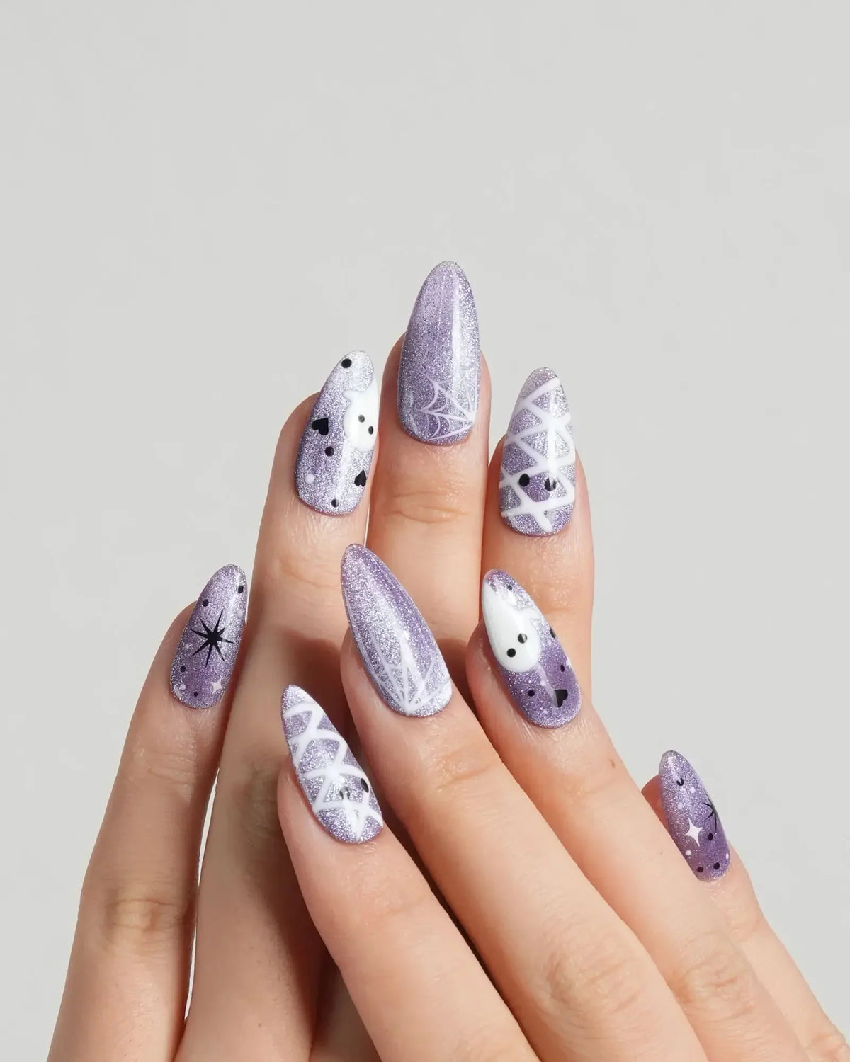 Boo Flicks Purple Reusable Press On Nails
