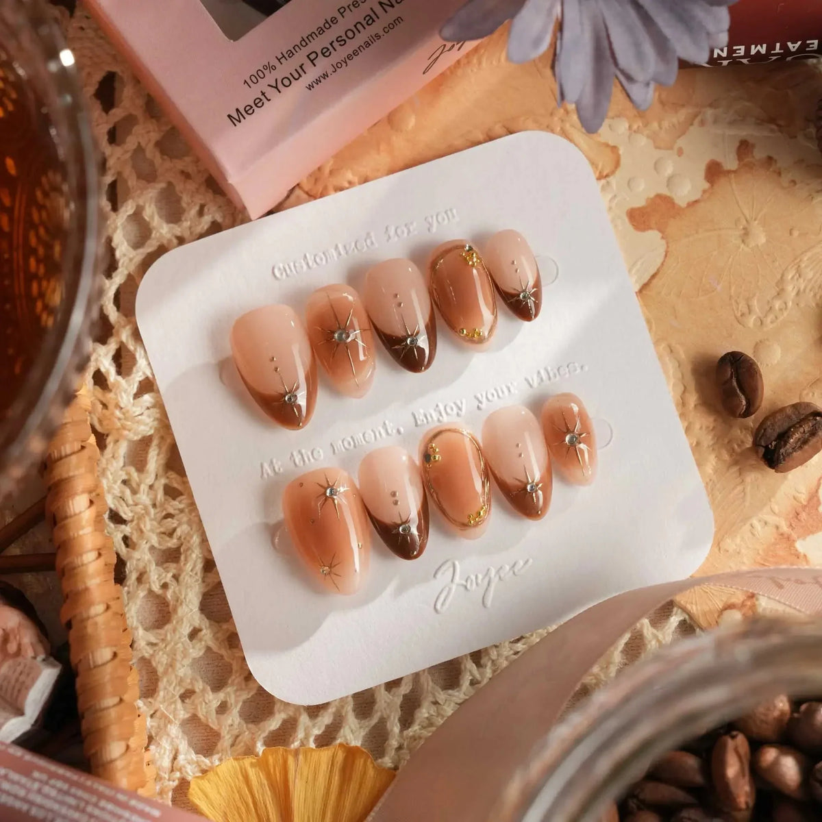 Fall makeup Reusable Press On Nails