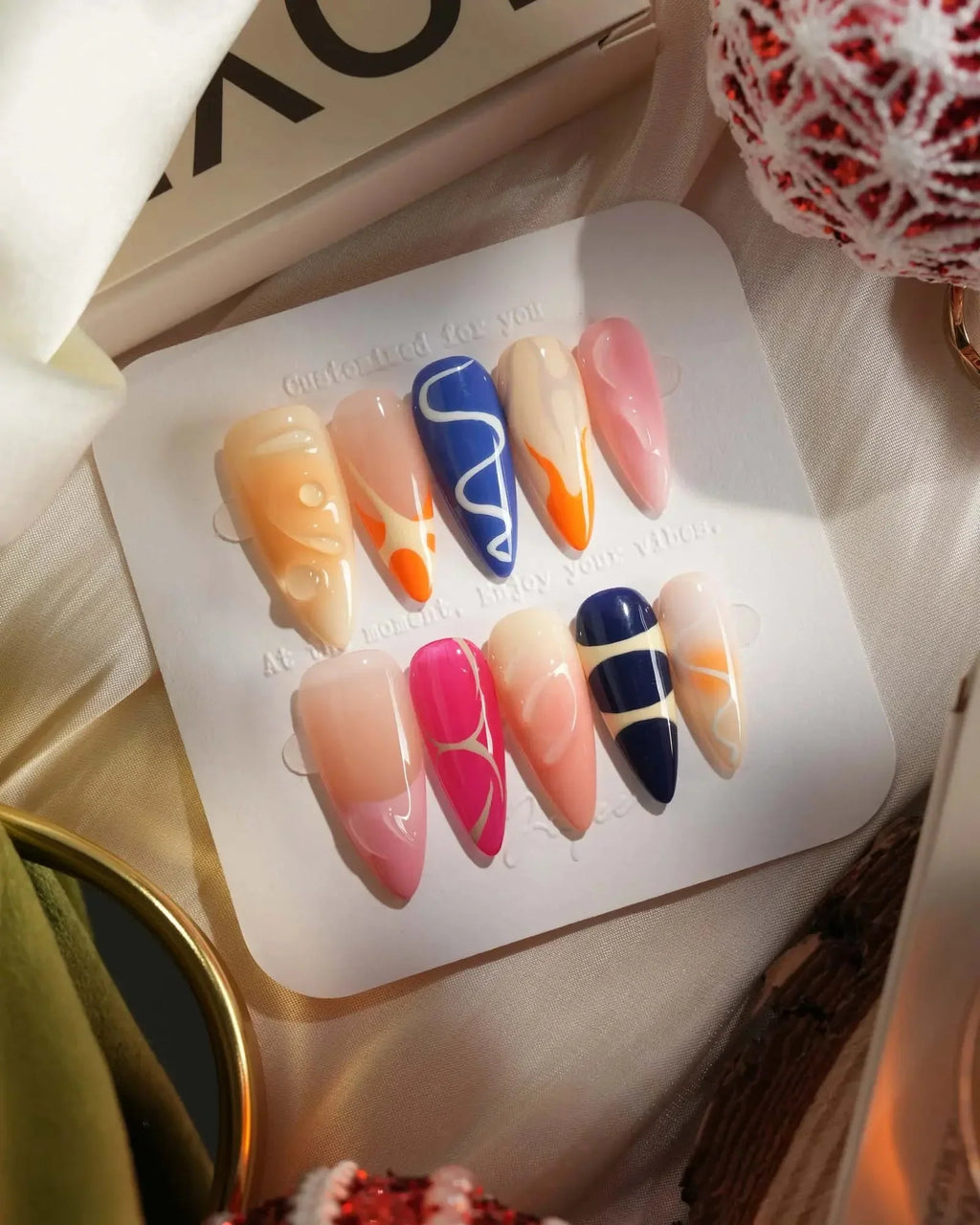 Candy Pop Colored Reusable Press On Nails