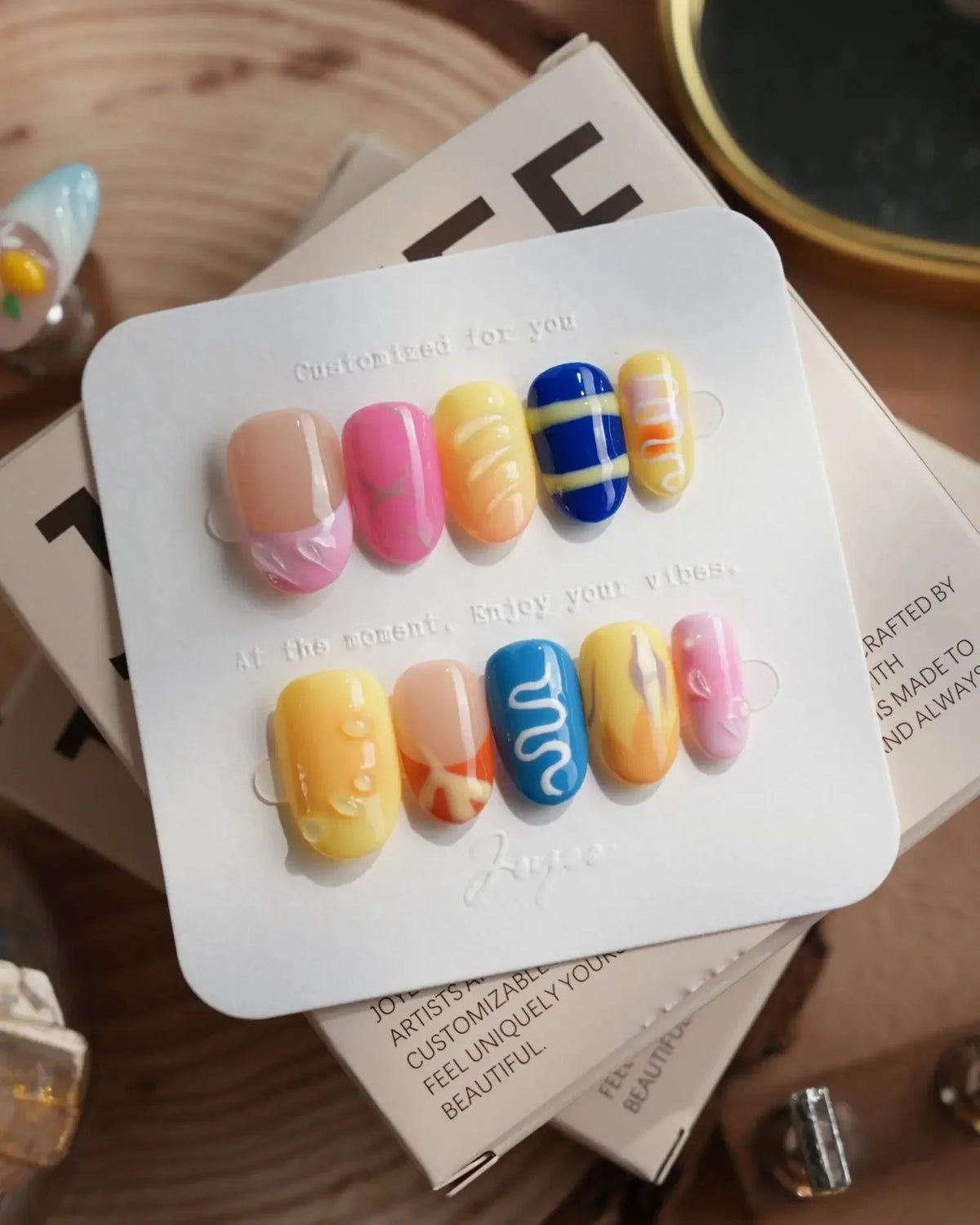 Candy Pop Colored Reusable Press On Nails
