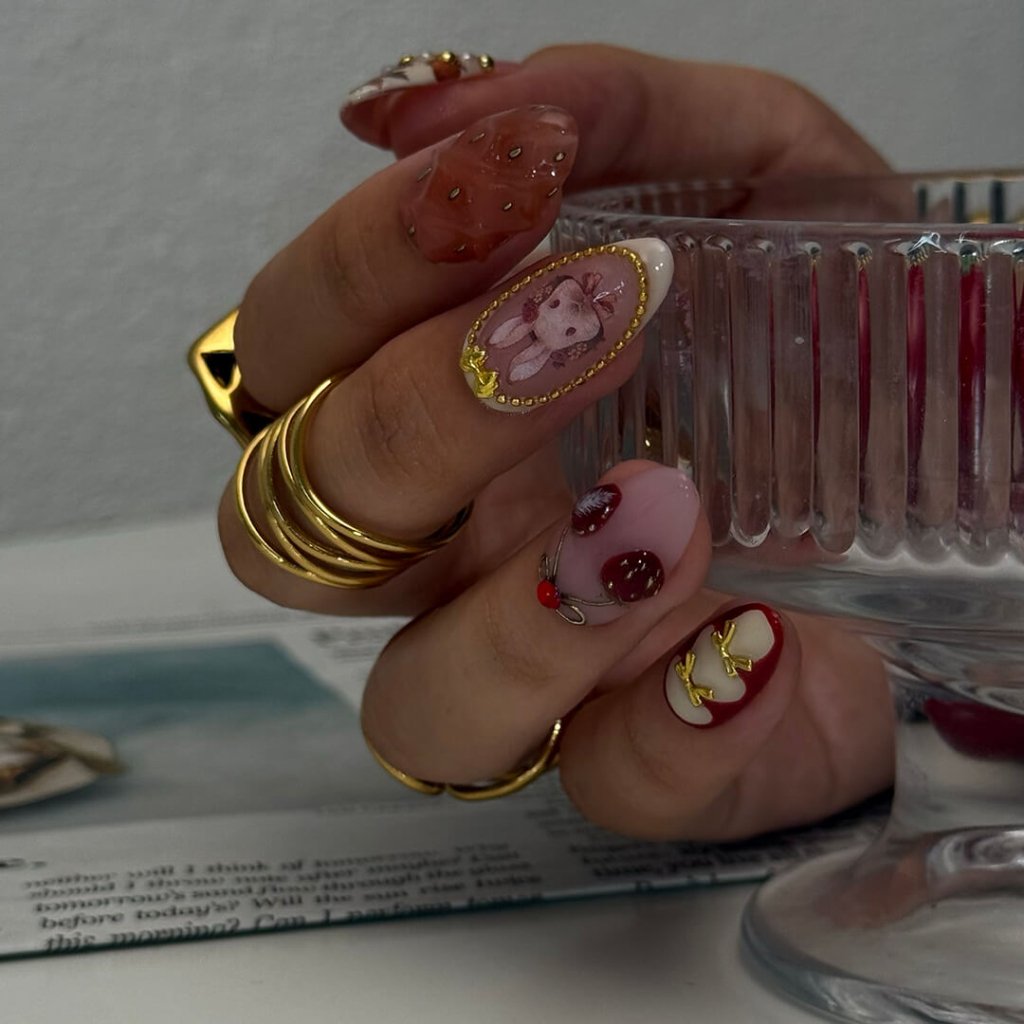 Cherryberry Red Handmade Press On Nails