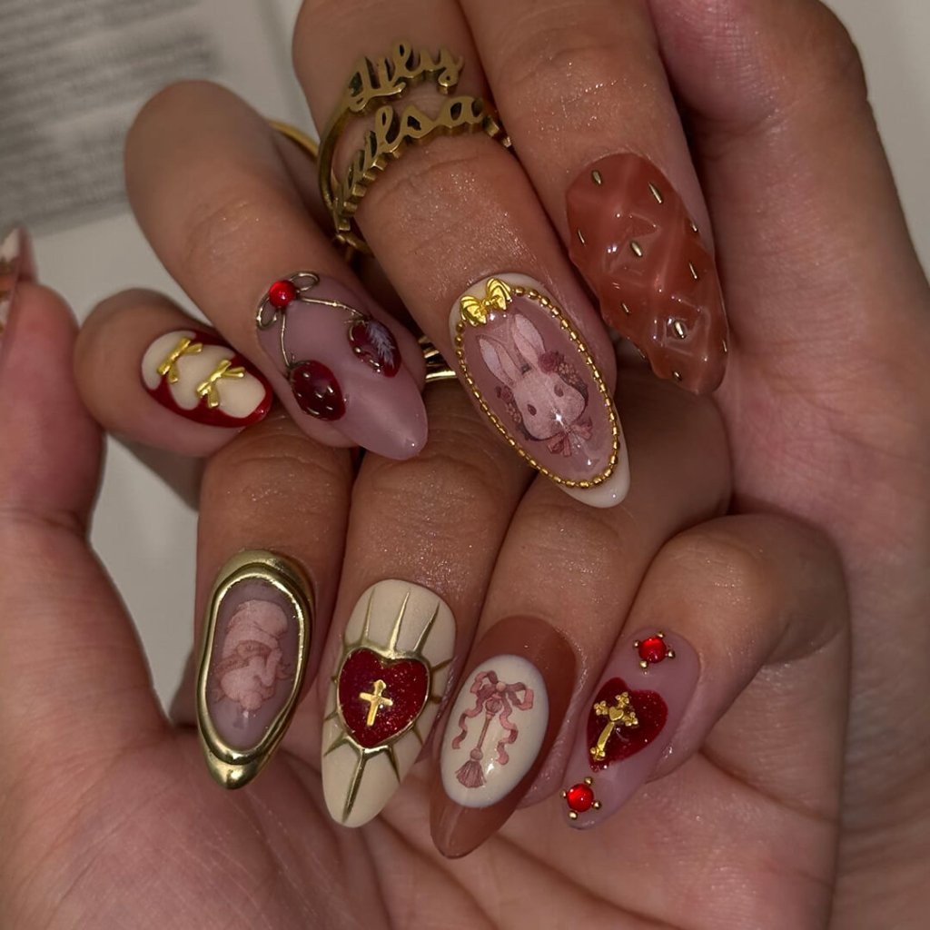 Cherryberry Red Handmade Press On Nails