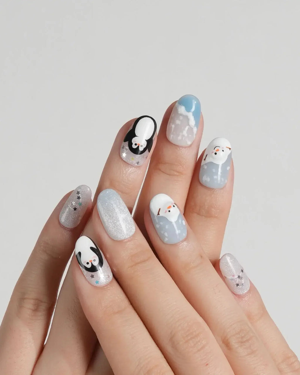 Polar Friends Reusable Press On Nails