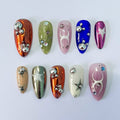 Chrome Molecule Handmade Press On Nails