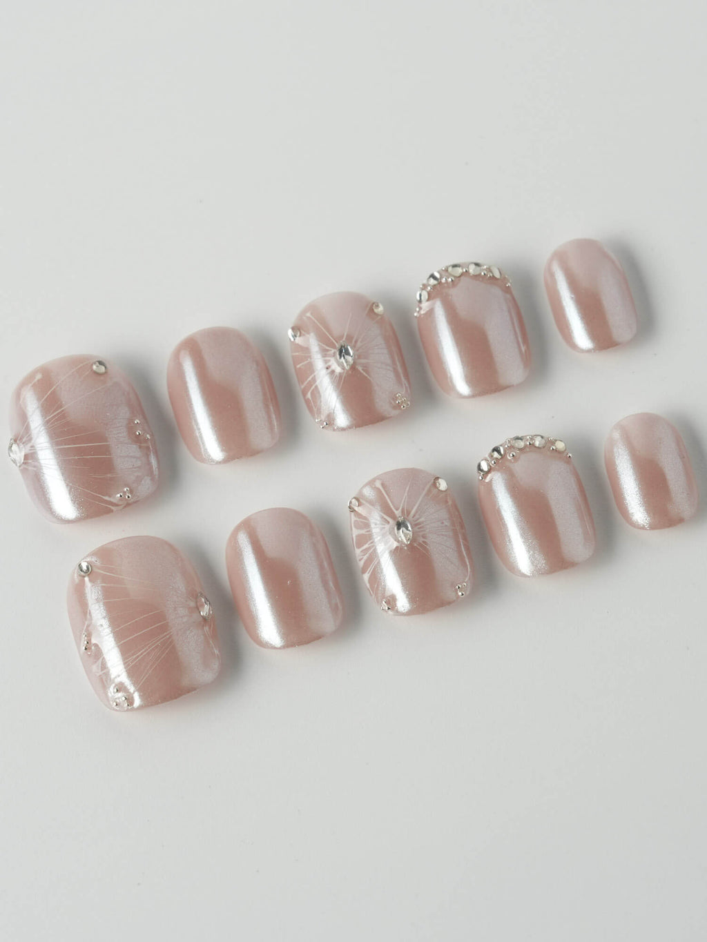 Chrome Wings Reusable Press On Nails