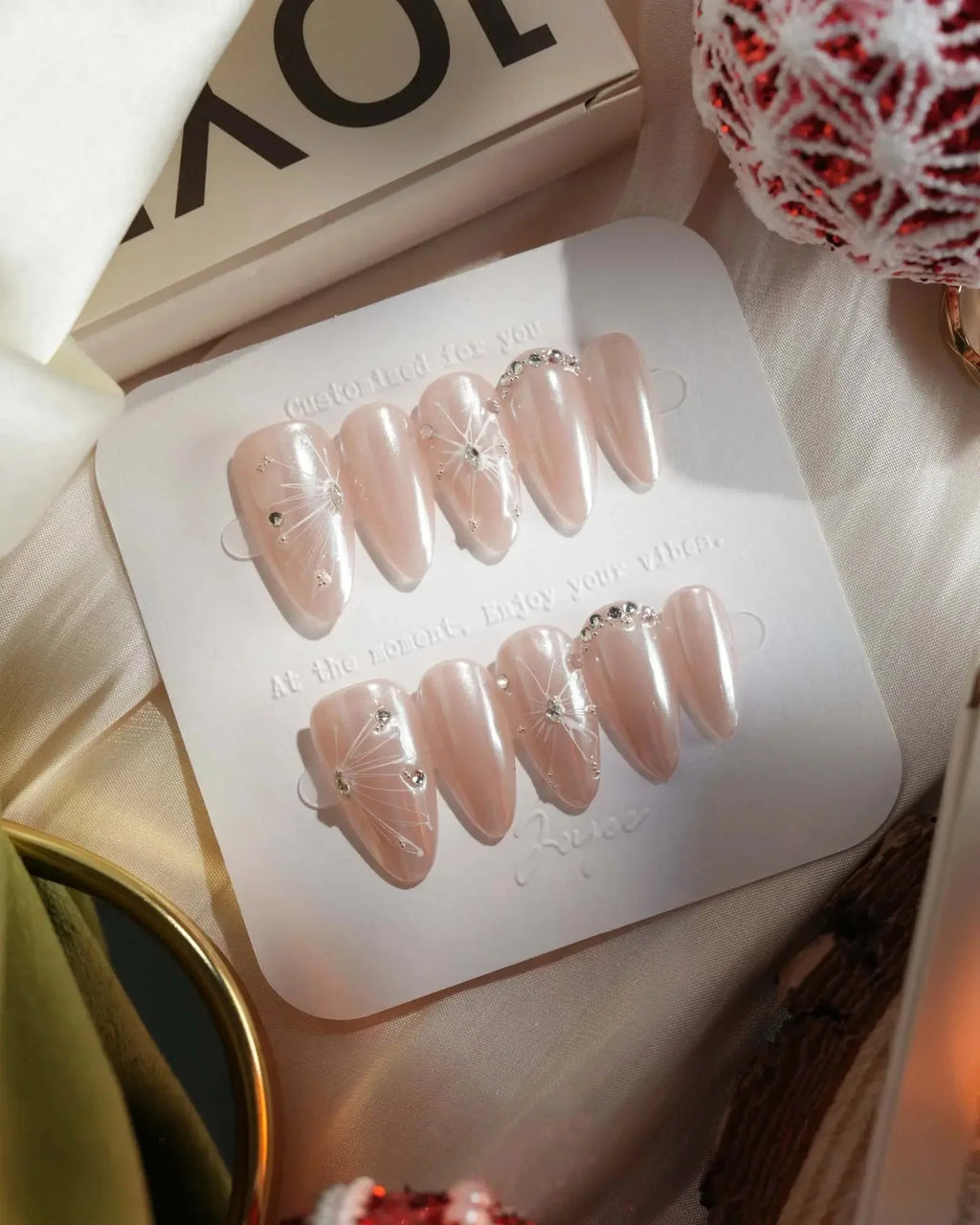 Chrome Wings Reusable Press On Nails