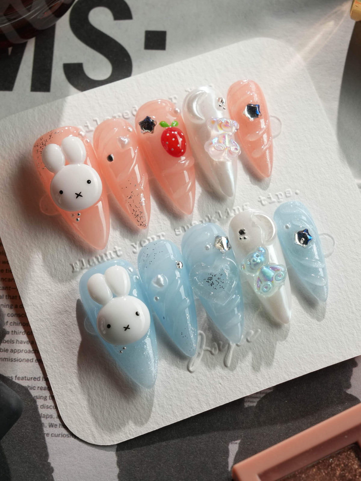 Cindy Miffy Reusable Press On Nails