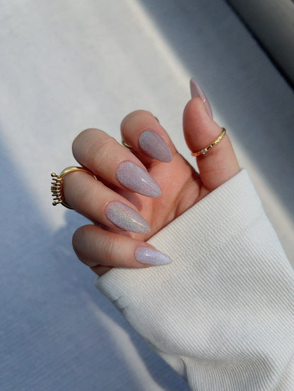 Clean Rainbow Cat Eye Reusable Press On Nails