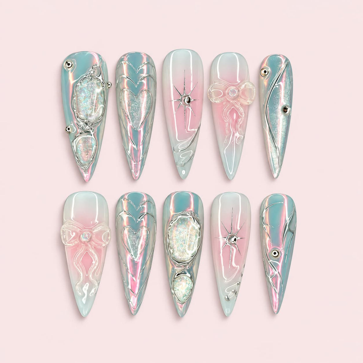 Coquette Aurora Stiletto Press-On Nails
