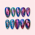 Cosmic Color-Shift Short Almond Press-On Nails