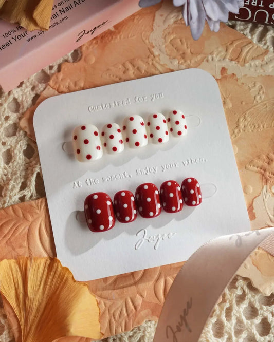 Creamy Cherry Reusable Press On Nails