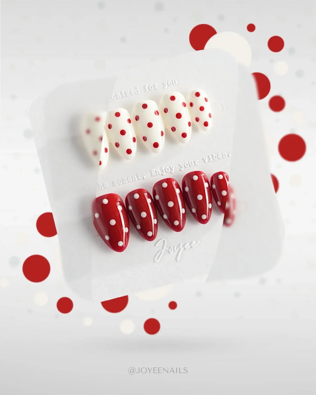 Creamy Cherry Reusable Press On Nails