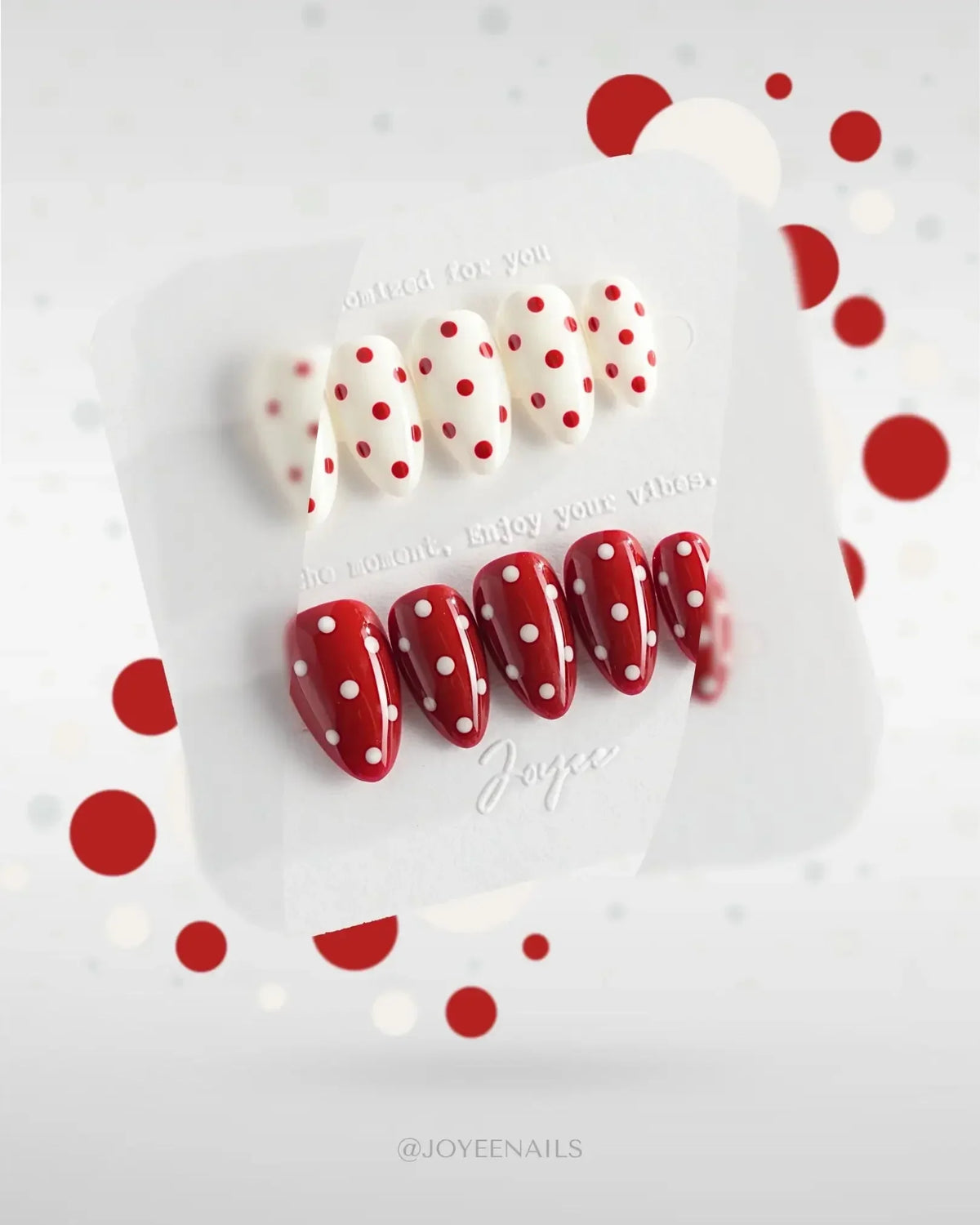 Creamy Cherry Reusable Press On Nails