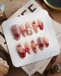 Crystal Cherry Reusable Press On Nails