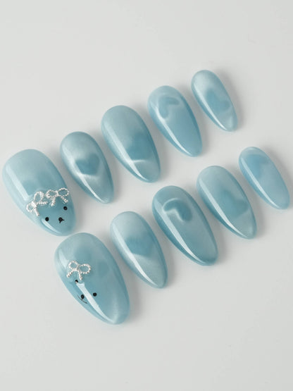 Thump Bunny_Macaron Reusable Press On Nails