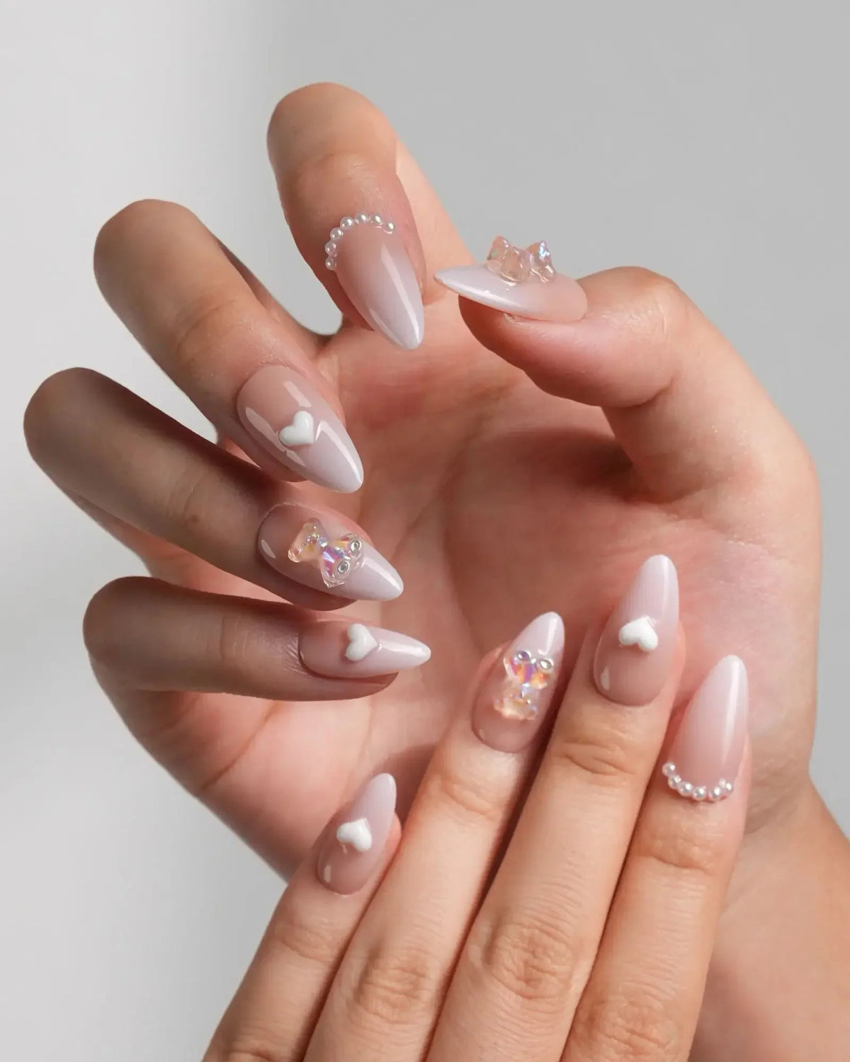 Cute Bear Hug Reusable Press On Nails
