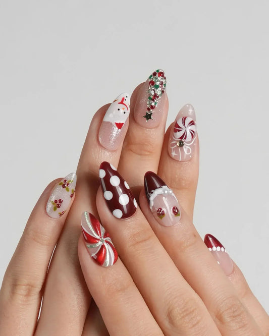 Holiday Party Reusable Press On Nails