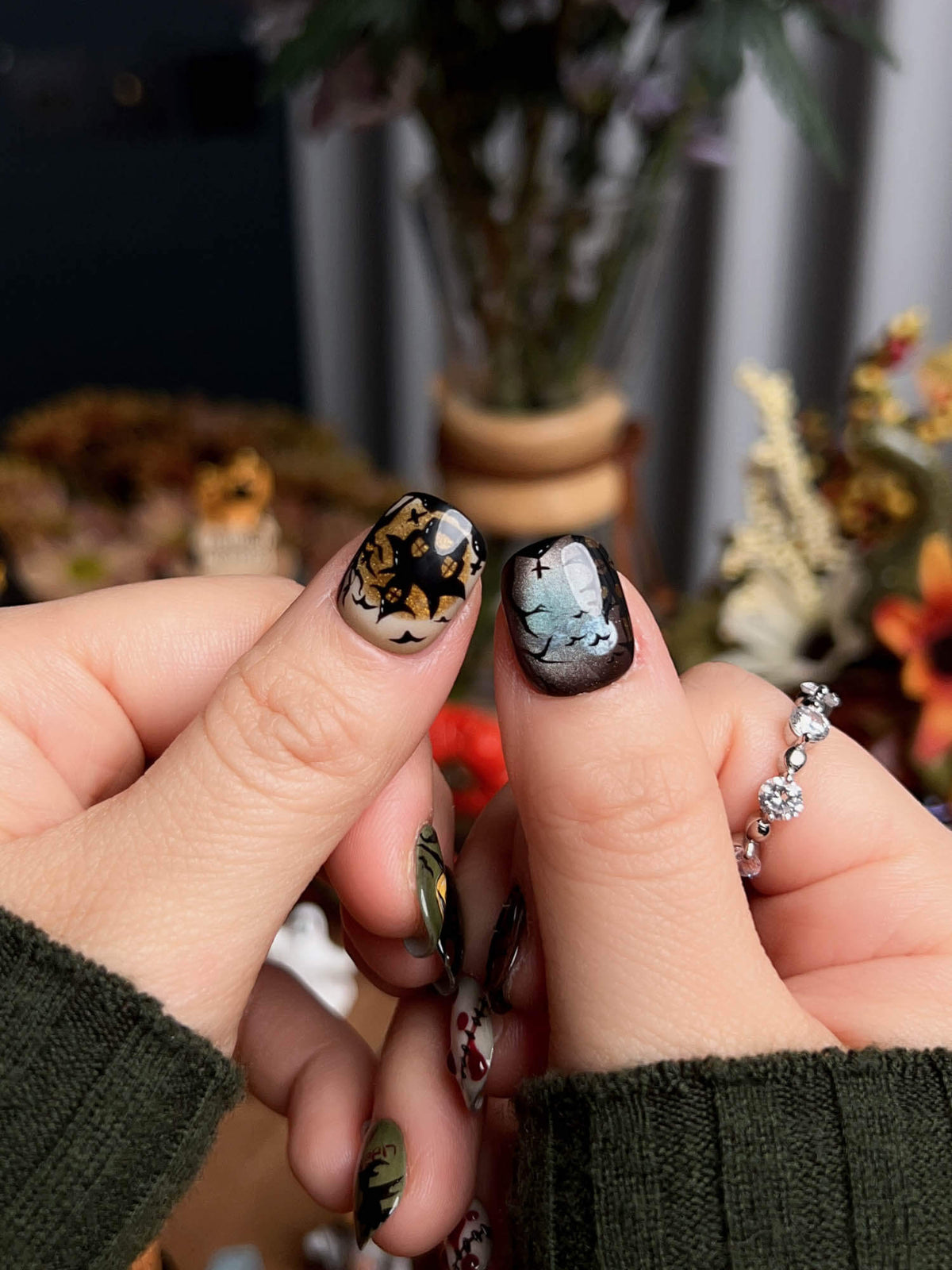 Spooky Night Reusable Press On Nails