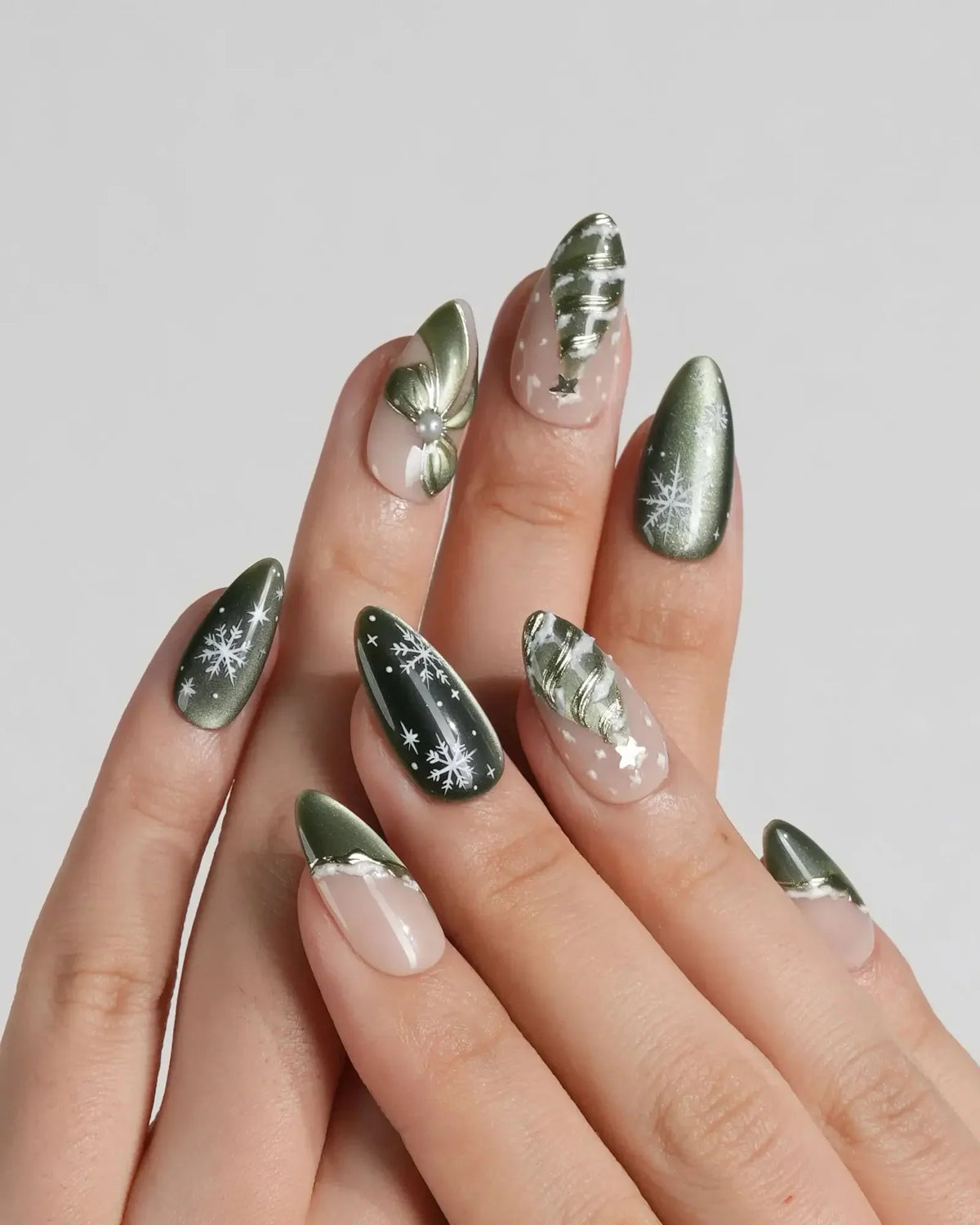 Pine Dream Reusable Press On Nails