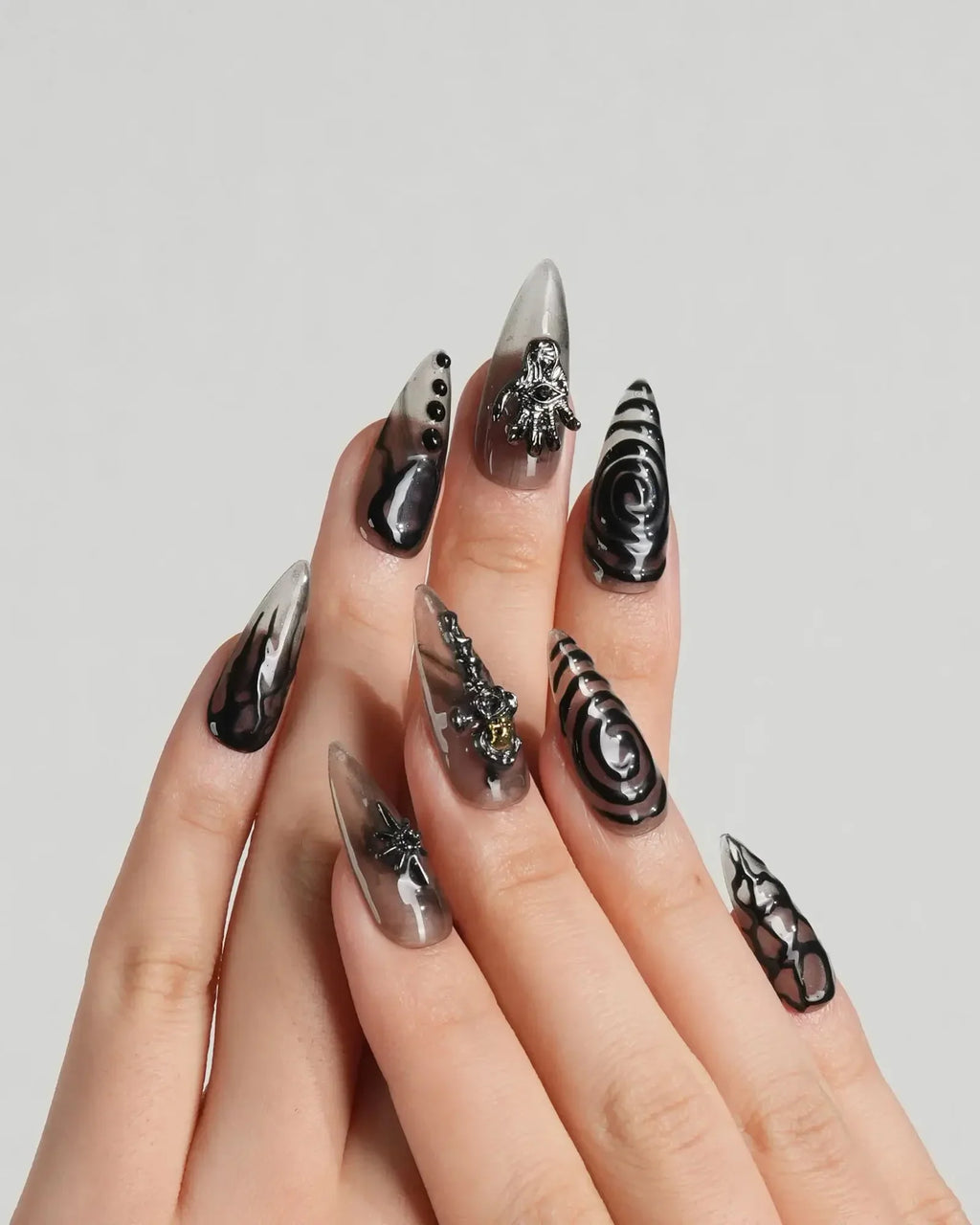 Devil Charm Reusable Press On Nails