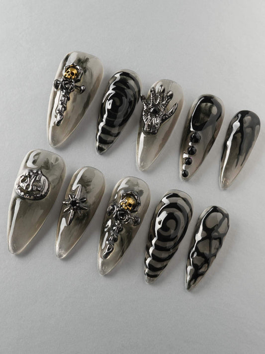 Devil Charm Reusable Press On Nails
