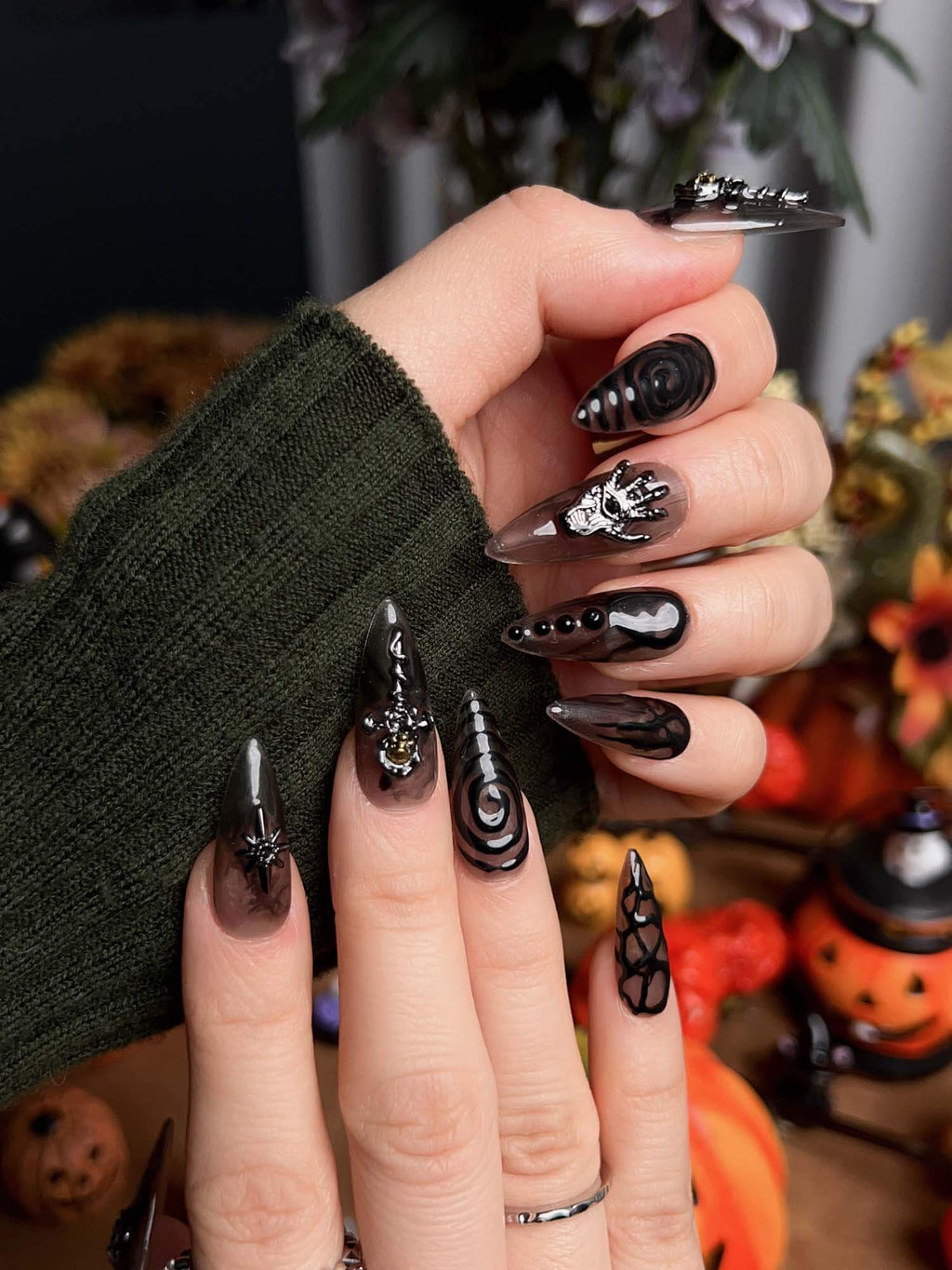 Devil Charm Reusable Press On Nails