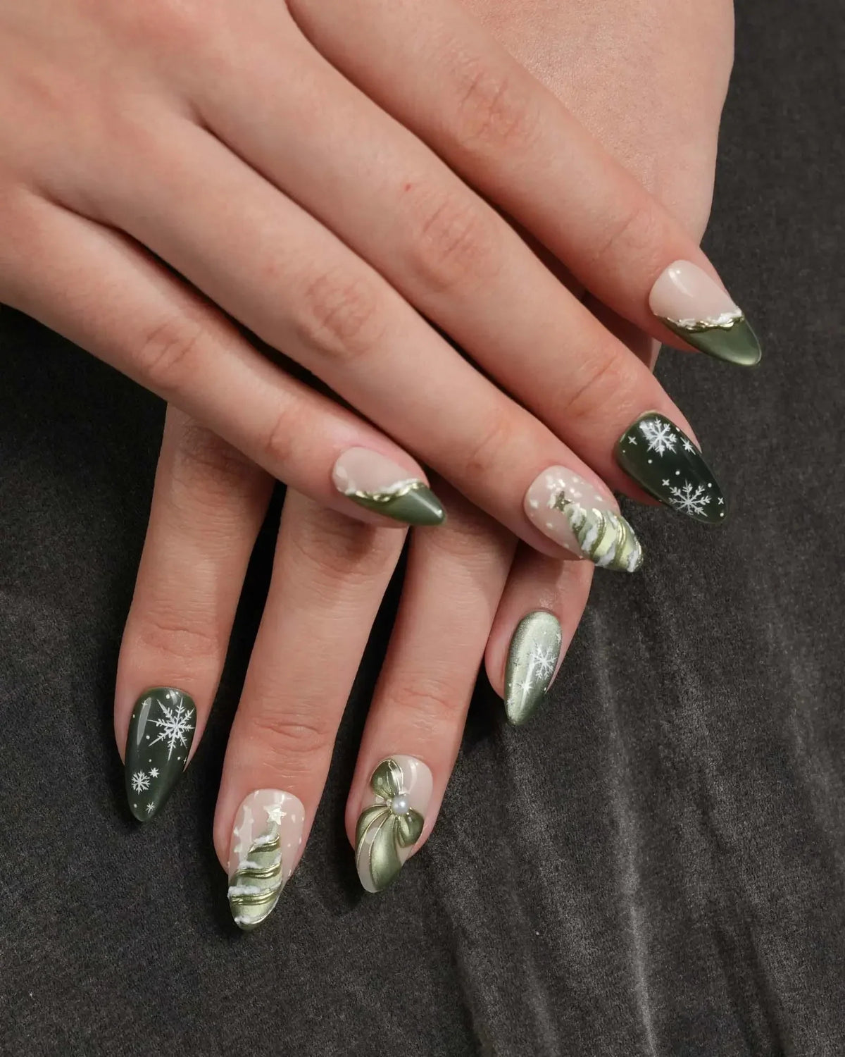 Pine Dream Reusable Press On Nails