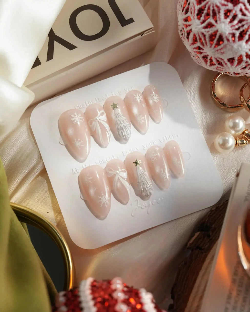 Snowfall Reusable Press On Nails